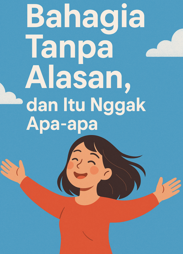 bahagia tanpa alasan, dan itu nggak apa-apa
